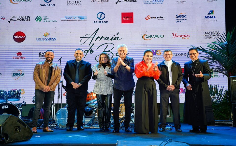 No Arraiá do Bem, Ronaldo e Gracinha Caiado reforçam importância da fé e solidariedade