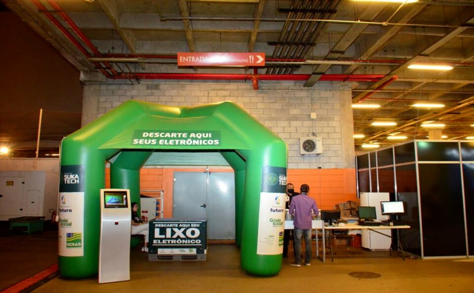 Programa Sukatech recebe resíduos eletrônicos, durante a Campus Party Goiás