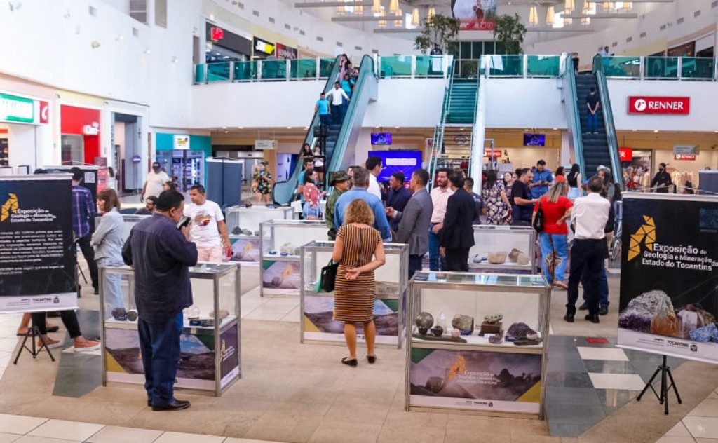 Ameto realiza Exposição de Geologia e Mineração no Capim Dourado Shopping em Palmas