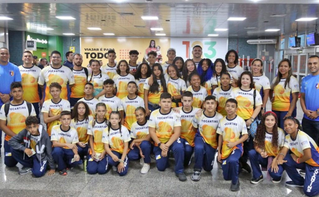 Estudantes-atletas do Tocantins embarcam para o Rio de Janeiro para os Jogos Escolares Brasileiros 2022