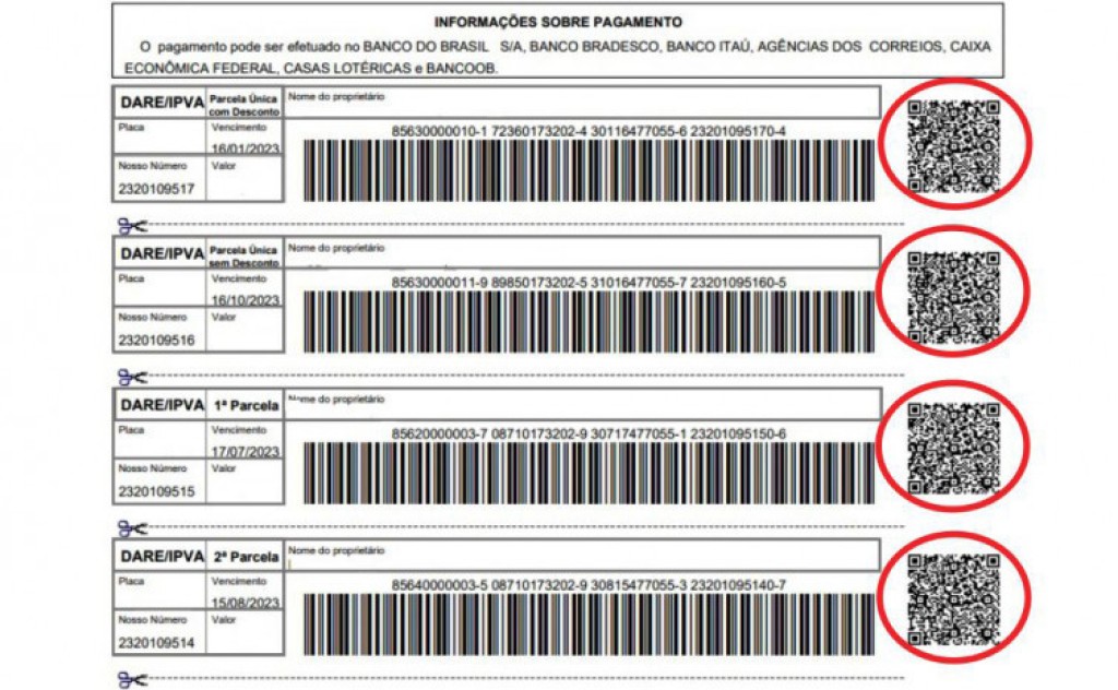 IPVA 2023 no Tocantins pode ser pago via PIX