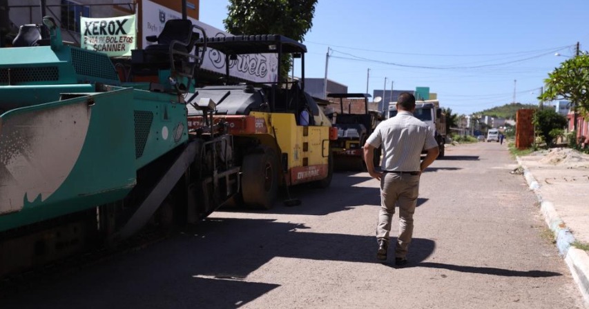 Novo Gama renova o recapeamento asfáltico