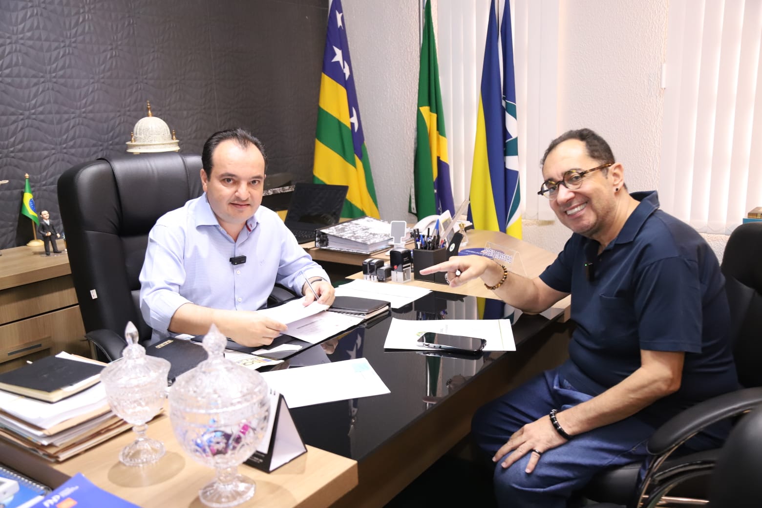 Prefeito Pábio Mossoró e deputada Dra. Zeli selam parceria com senador Jorge Kajuru