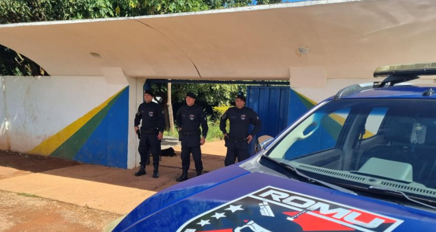 Viaturas da Polícia Militar e GCM fazem rondas diárias nas escolas de Novo Gama