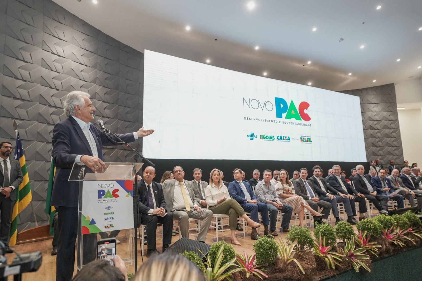 “É fundamental essa parceria direta com o governo federal”, diz Caiado durante lançamento do PAC em Goiás